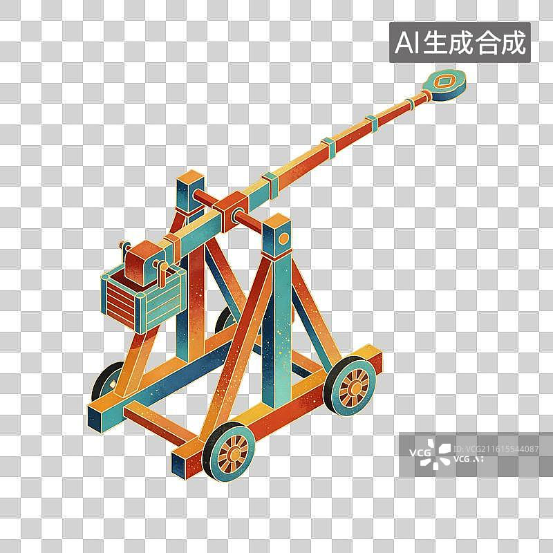 【AI数字艺术】投石机插画图片素材