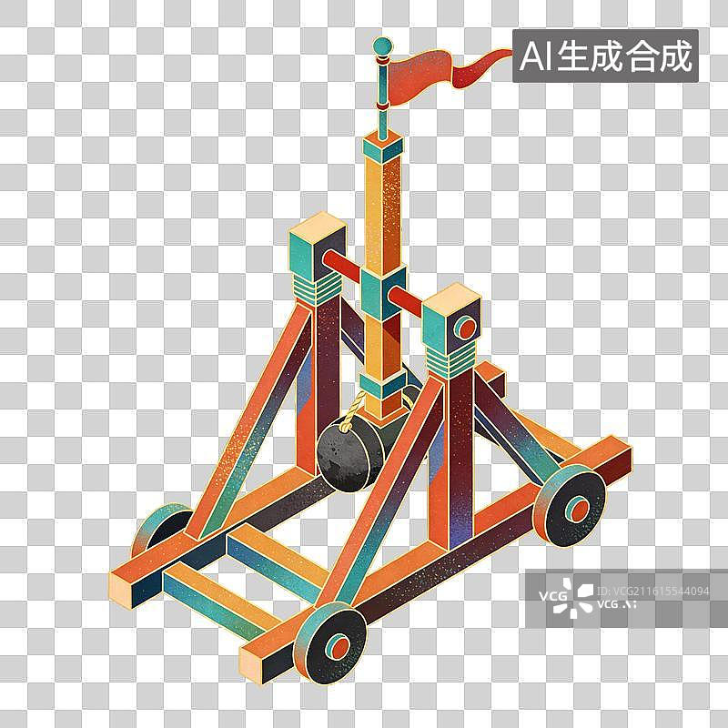 【AI数字艺术】投石机插画图片素材