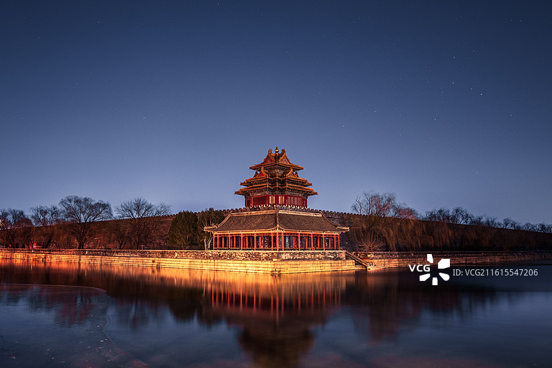 故宫角楼夜景图片素材