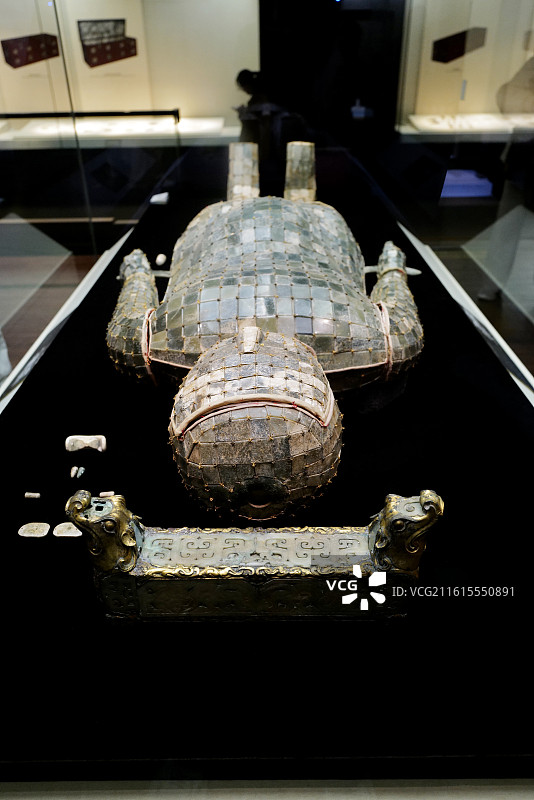 河北石家庄河北博物院镇馆之宝刘胜金缕玉衣图片素材