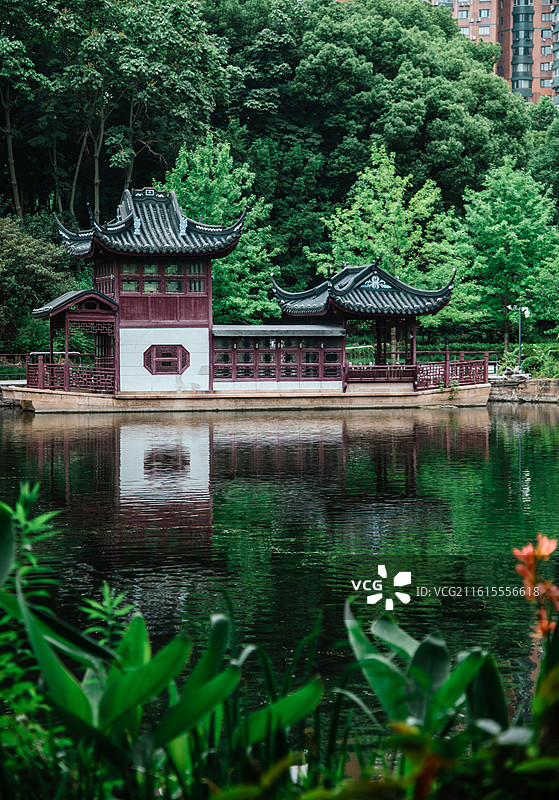 上海虹口区和平公园自然景观图片素材