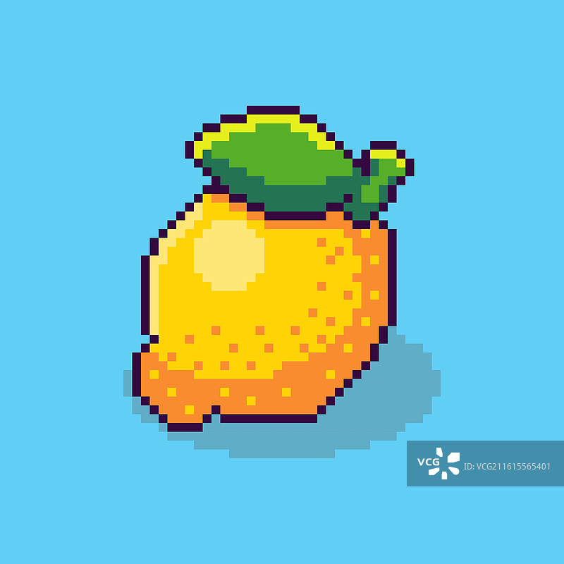 像素艺术柠檬水果游戏素材设计图片素材