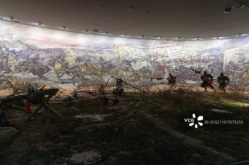 河南新乡，平原博物院，新乡博物馆，牧野之战图片素材