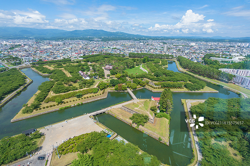 日本北海道函馆五棱郭公园图片素材
