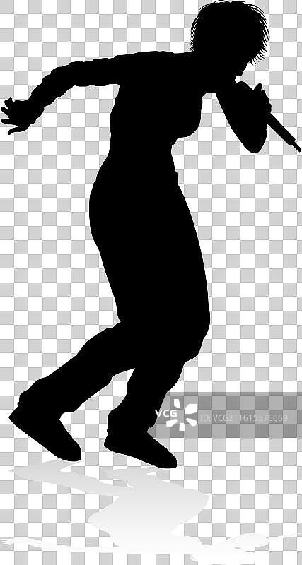 歌手 流行 饶舌 摇滚明星 女人 剪影图片素材