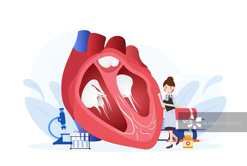心脏医疗健康矢量概念插画图片素材