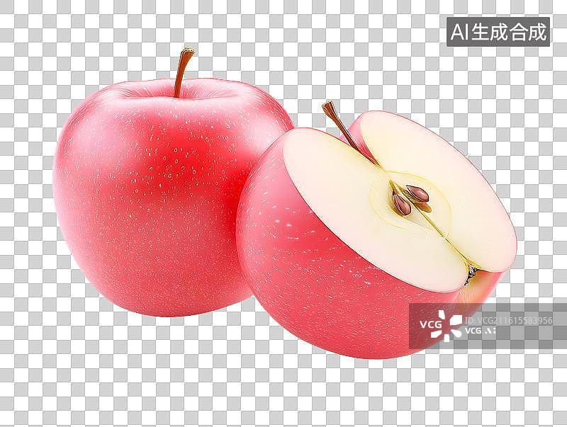 【AI数字艺术】新鲜的红苹果图片素材