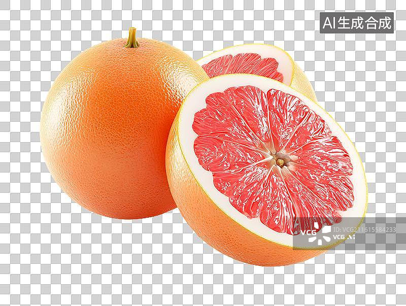 【AI数字艺术】新鲜的西柚图片素材