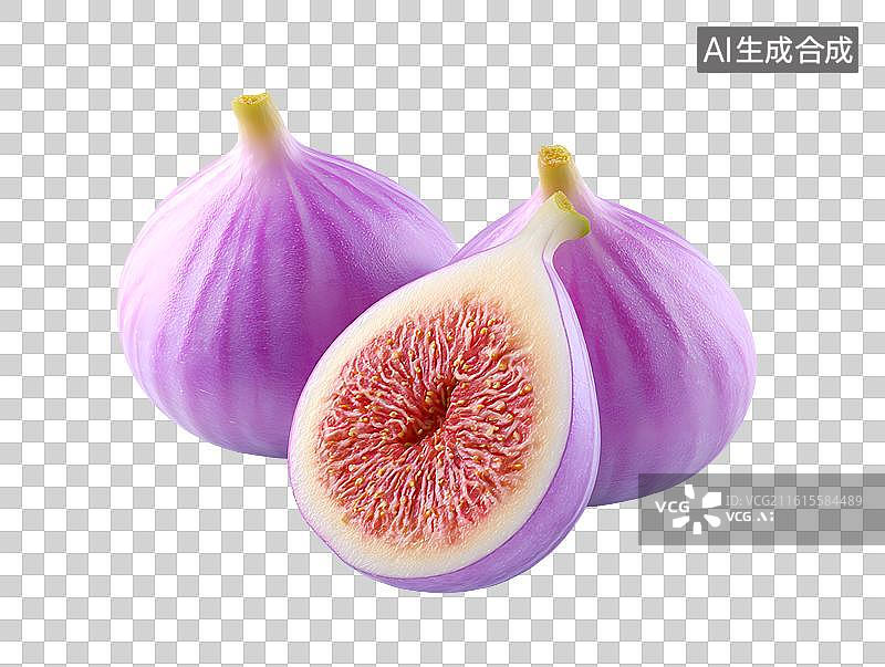 【AI数字艺术】紫色的卡通无花果图片素材