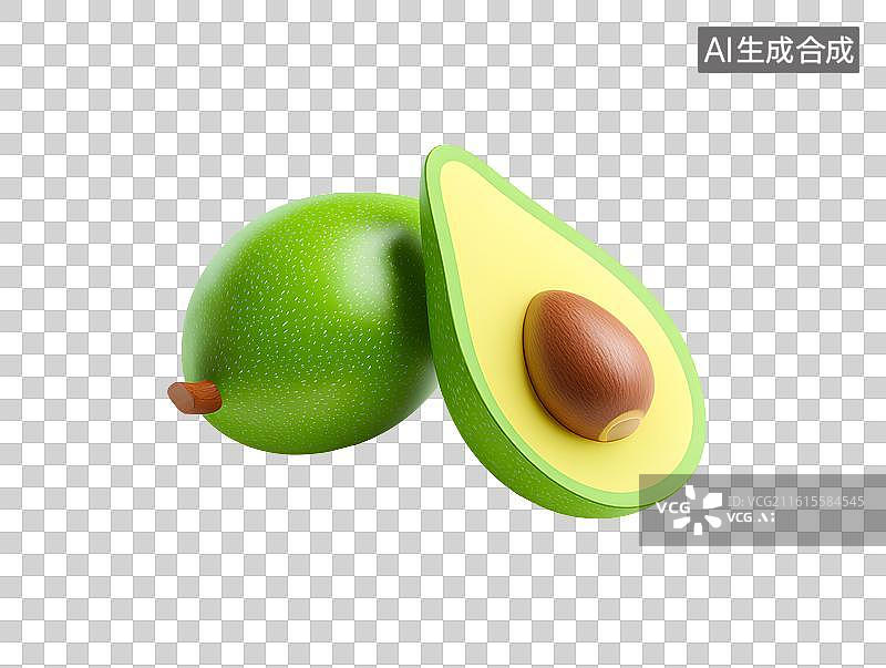 【AI数字艺术】卡通牛油果图片素材