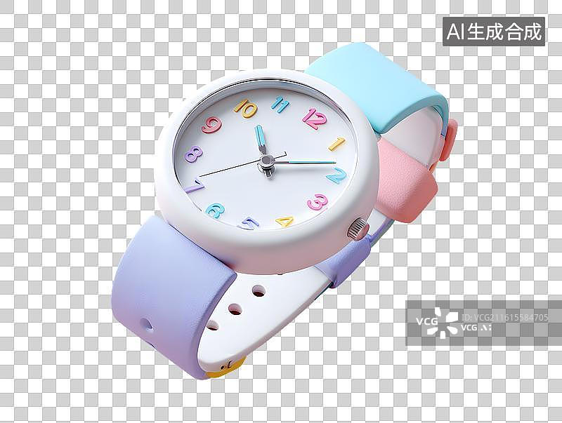 【AI数字艺术】彩色卡通手表图片素材