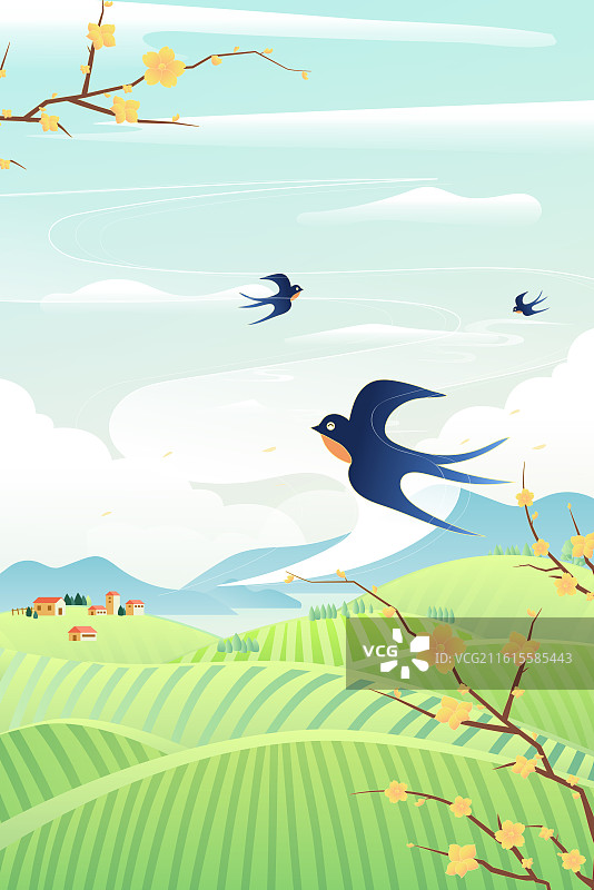 清明节踏青图片素材