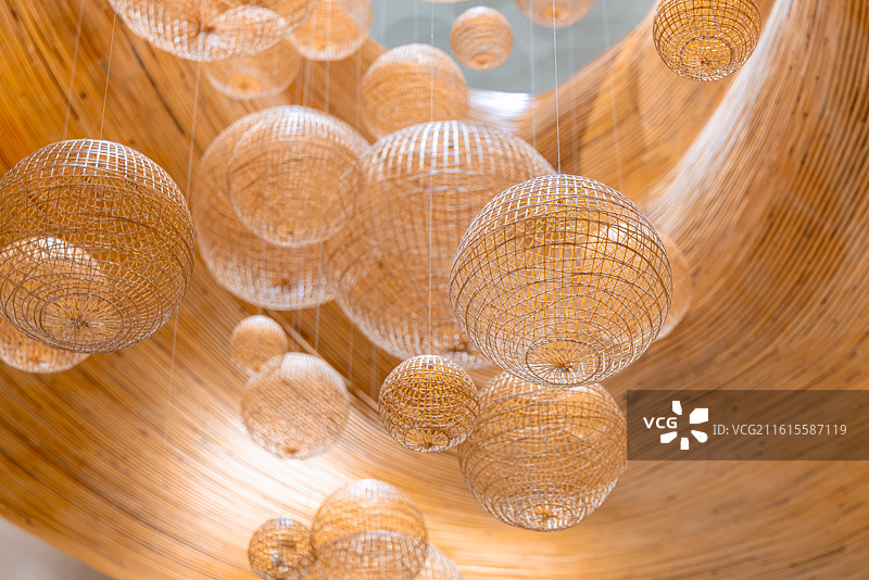 明道竹艺村的暖调空间图片素材