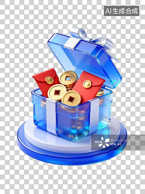 【AI数字艺术】金融活动礼盒图片素材