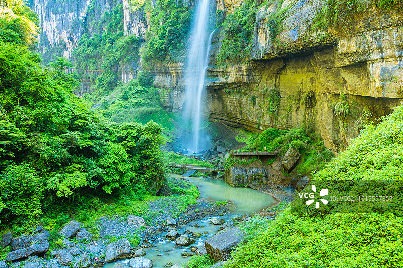 中国湖北省恩施大峡谷云龙地缝景区图片素材