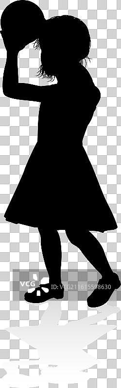 儿童剪影图片素材