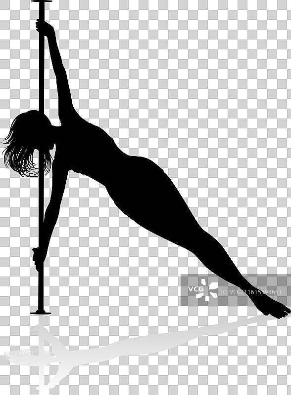 钢管舞女郎剪影图片素材