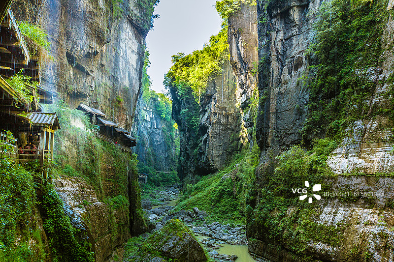 中国湖北省恩施大峡谷云龙地缝景区图片素材