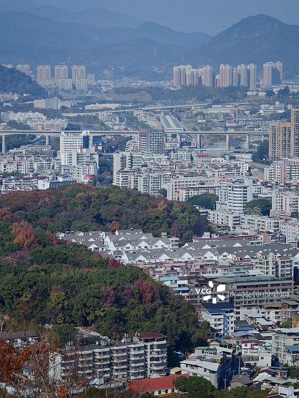 冬日山城龙岩城市风光之登高山公园图片素材