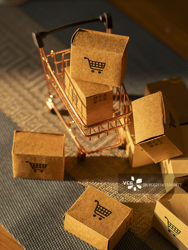 购物消费购物车图片素材