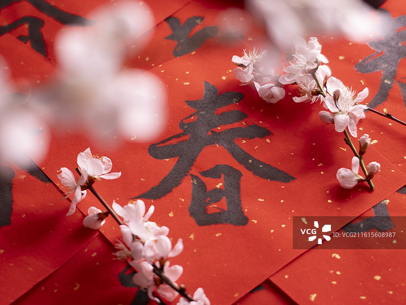 春天书法书写春分毛笔字图片素材