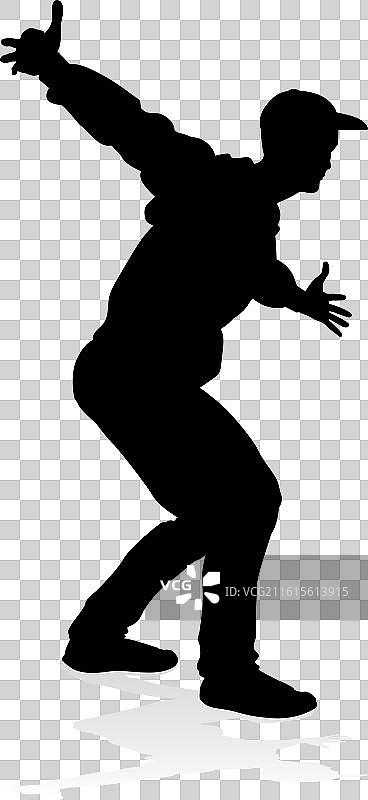 街舞舞者剪影图片素材