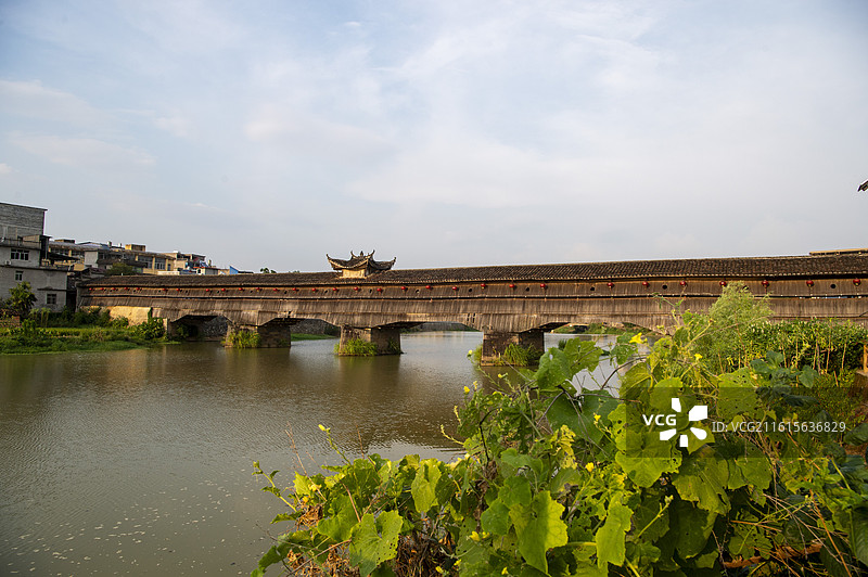 松溪渭田镇古廊桥图片素材