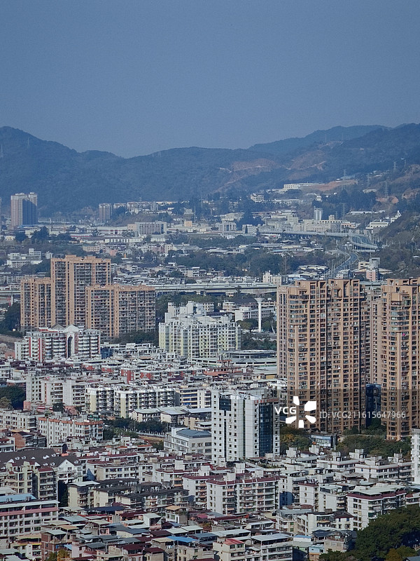 冬日山城龙岩城市风光图片素材