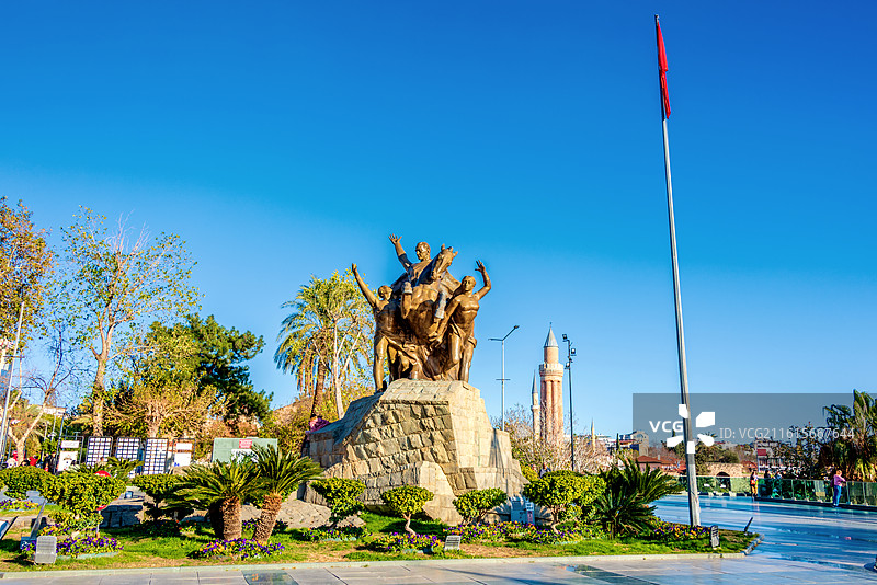 土耳其安塔利亚阿塔图尔克纪念碑图片素材