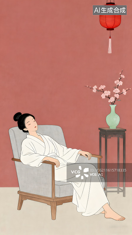 【AI数字艺术】美容美发按摩休闲放松的女人图片素材