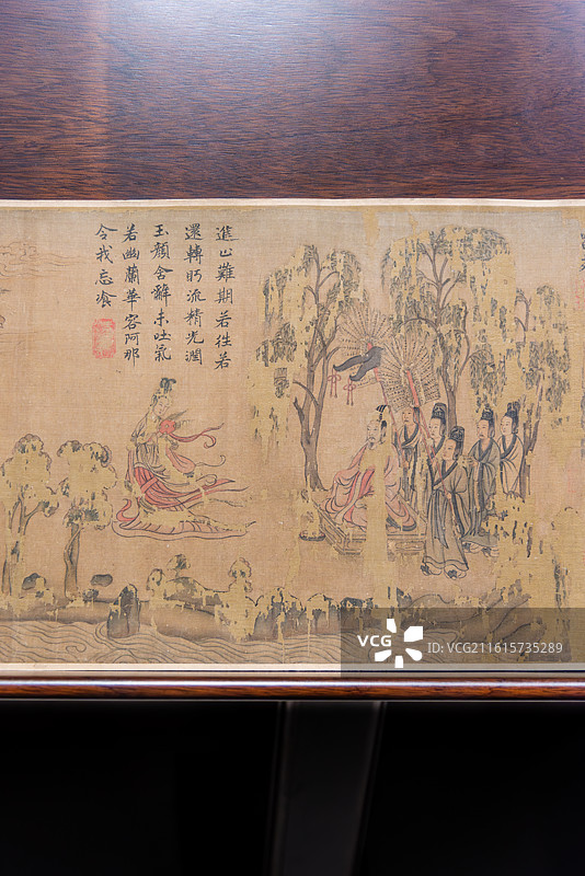 宋摹本晋代顾恺之的洛神赋辽宁博物馆藏品国宝国画图片素材