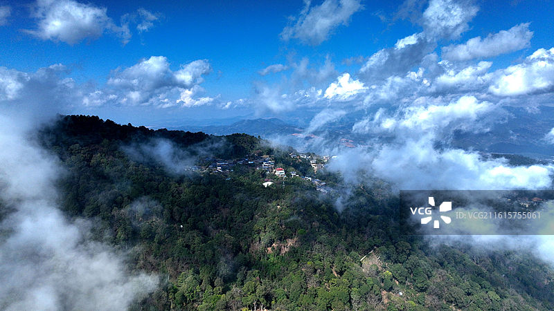 西双版纳 南糯山 石头老寨图片素材