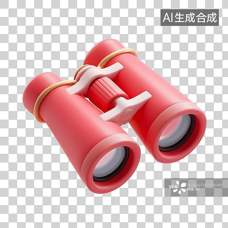 【AI数字艺术】3D卡通望远镜图片素材