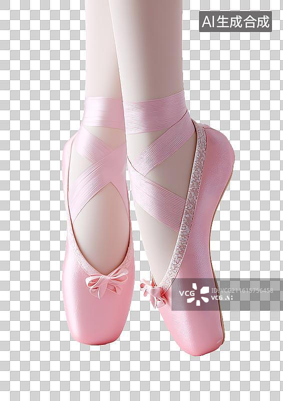 【AI数字艺术】卡通芭蕾舞站立脚尖图片素材