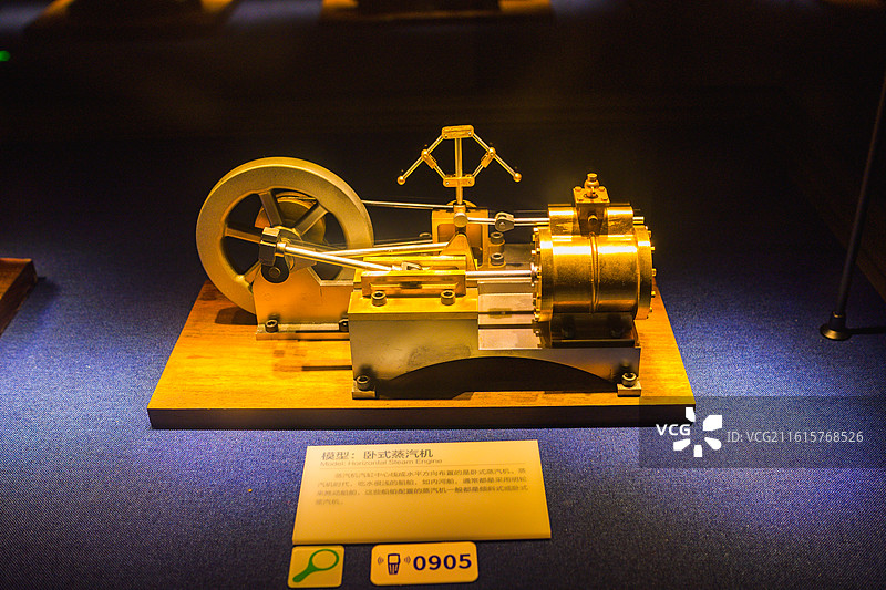 博物馆蒸汽机内燃机模型图片素材