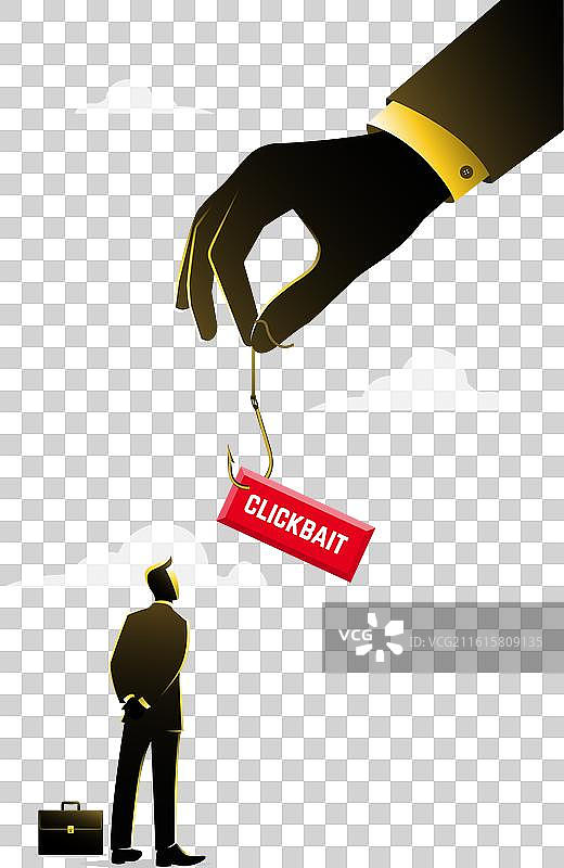 一名商人拿着钓鱼竿和钓钩站着图片素材