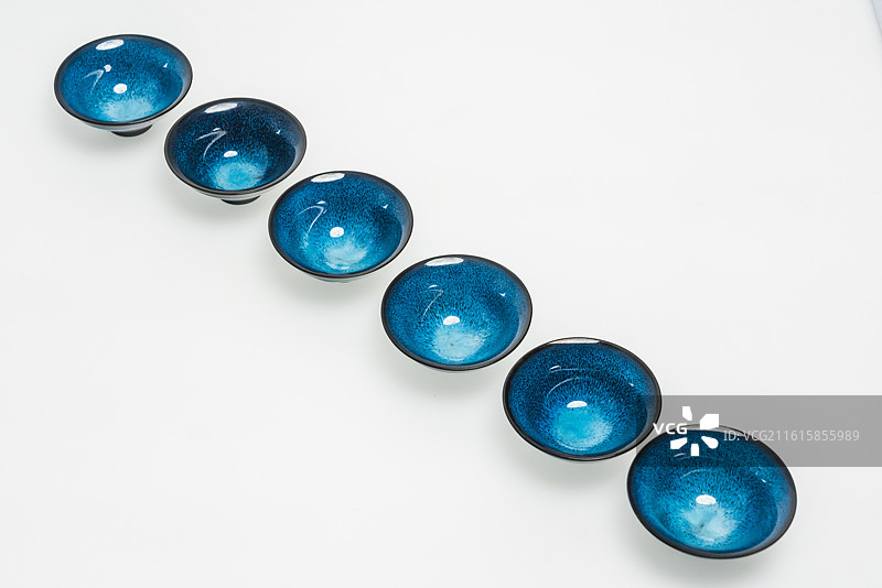 蓝色茶具图片素材