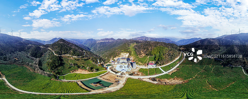 浙江台州，黄岩大寺基万福寺，全景图图片素材