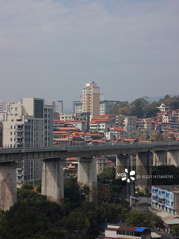 龙岩城区漳龙铁路穿城而过图片素材