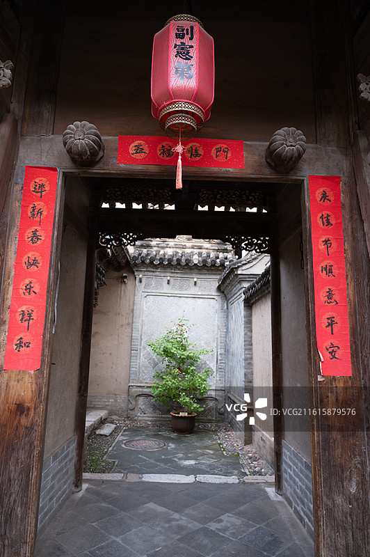 甘肃天水胡氏民居传统古院落民宅建筑风光图片素材