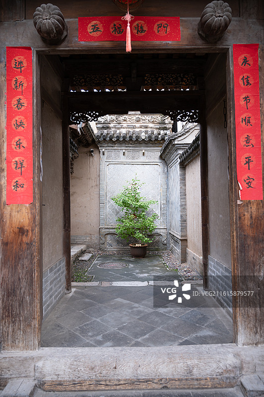 甘肃天水胡氏民居传统古院落民宅建筑风光图片素材