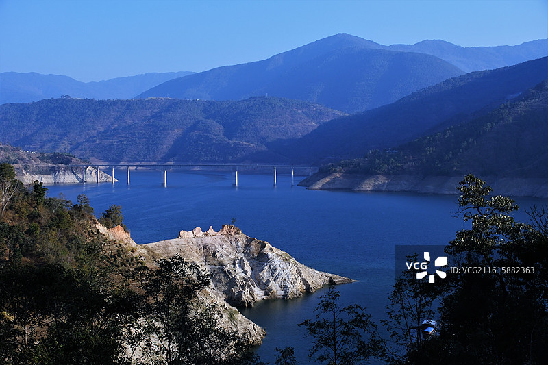 云南临沧云县漫湾百里长湖景区澜沧江大峡谷风光图片素材