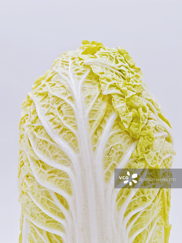 一颗白菜，生菜，娃娃菜，甘蓝，白菜心，白菜叶子的微距特写，蔬菜，绿叶菜，囤白菜过冬，白菜横截面特写图片素材
