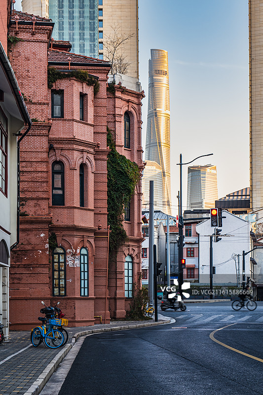 申城新旧融，虹口建设忙图片素材