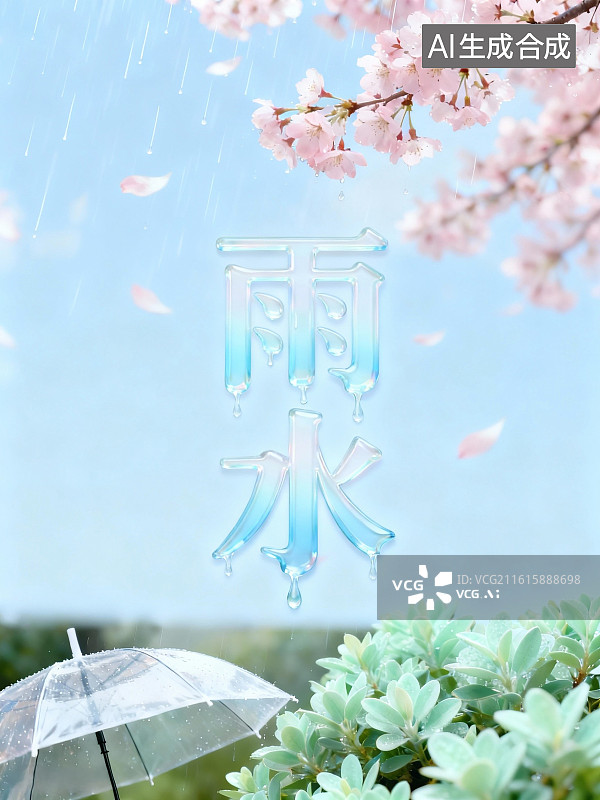 【AI数字艺术】竖版雨水节气海报时尚零售行业11图片素材