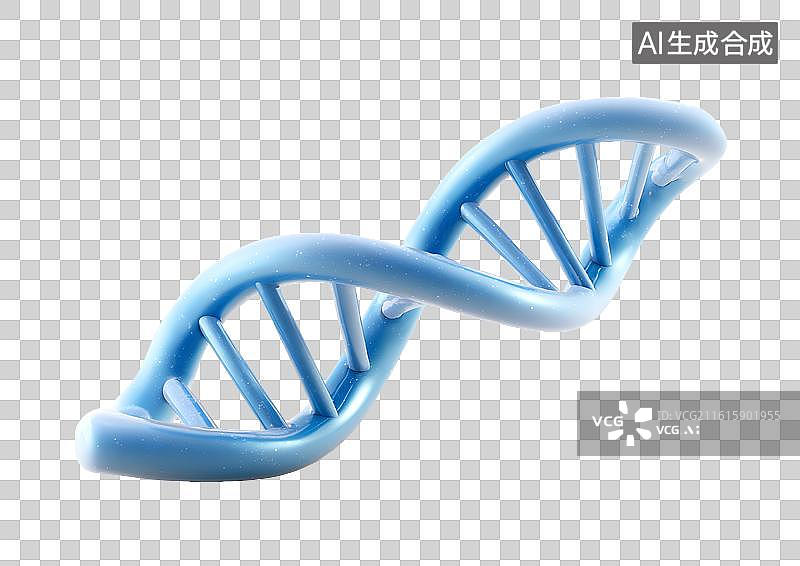 【AI数字艺术】蓝色DNA模型图片素材