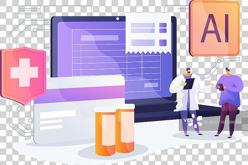 人工智能优化的医疗计费和编码摘要图片素材