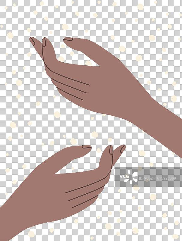 创意抽象海报，带有手部元素图片素材