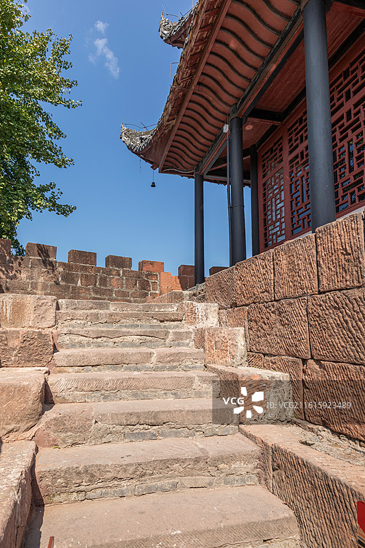 黔阳古城昌龄门城楼建筑景观图片素材
