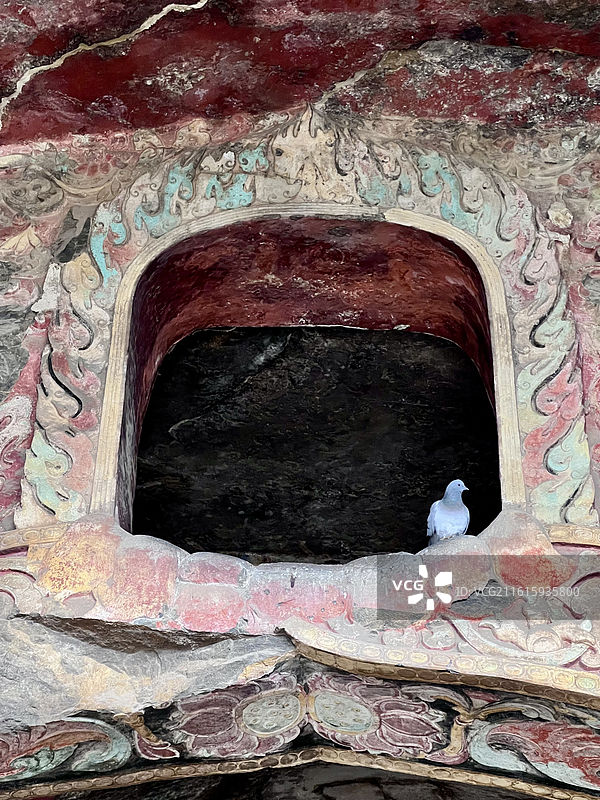 河北邯郸北响堂山石窟释迦洞石窟造像艺术图片素材